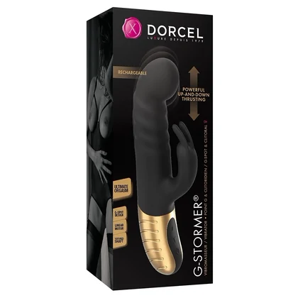 Vibrator G-Stormer Thrusting Rabbit Negru