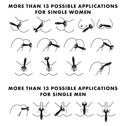 Vibrator Pentru Cuplu Multifun 3 Alb