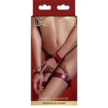 Wrist To Thigh Cuff Set Roșu