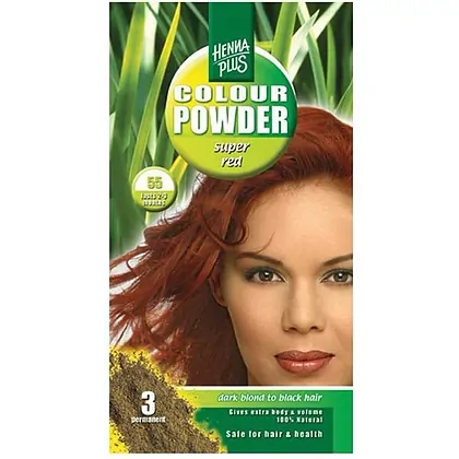 Pudră de henă Colour Powder Super Red 55 Hennaplus 100g