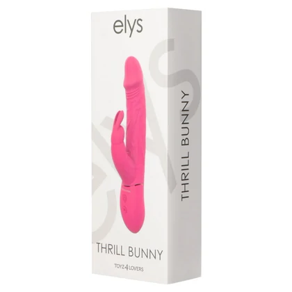 Rabbit Thrill Bunny Vibrator Reîncărcabil, Stimulator Dublu G Roz
