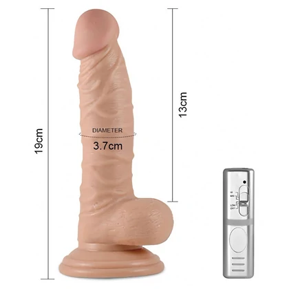 Real Extreme Vibrator 19 cm cu Ventuză Puternică
