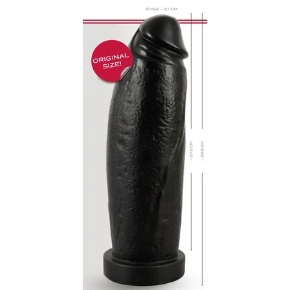 Realistixxx Real Giant XXL, 29,8×9,1 cm cu Ventuză Negru