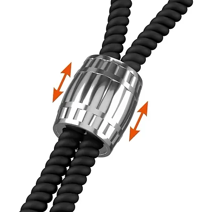 Rebel Heavy Rope Inel Reglabil Pentru Penis și Testicule Negru