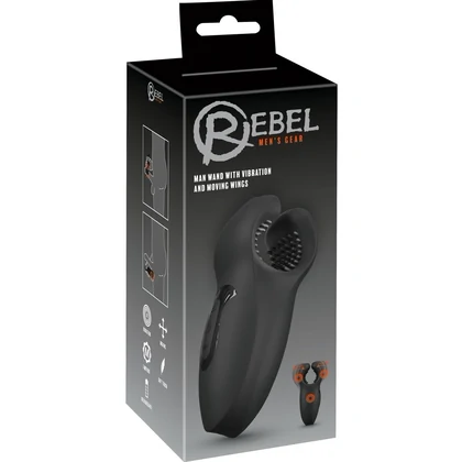 Rebel Man Wand 3 Motoare, 10x10 Moduri, Reîncărcabil Negru