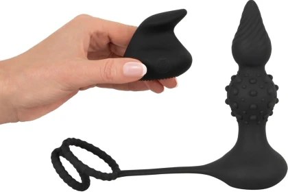 Rebel RC Dop Anal Vibrator cu Inele 10 Moduri Wireless Negru