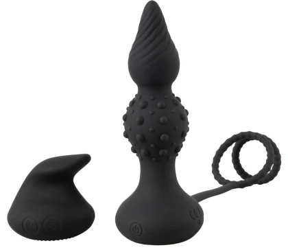 Rebel RC Dop Anal Vibrator cu Inele 10 Moduri Wireless Negru
