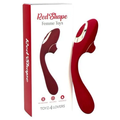 Red Shape Stimulator Duo Punct-G și Clitoris Reîncărcabil Roșu