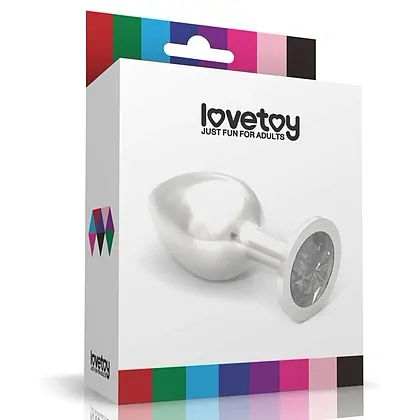 Rosebud Plug Metalic L cu Bijuterie Mov — Elegant, Lucios