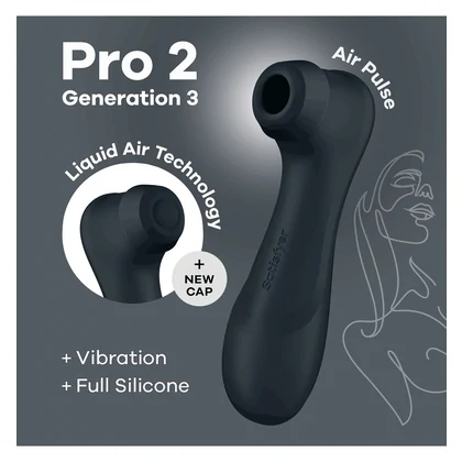 Satisfyer Pro 2 Generation 3 With Liquid Air Dark Grey Negru