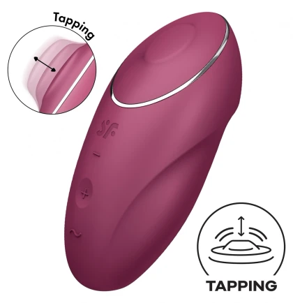 Satisfyer Tap Climax 1 Roșu 11 Vibrații + 11 Tapping