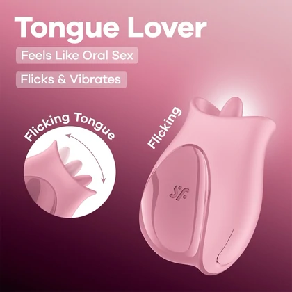 Satisfyer Tongue Lover Limbă Flicker Reîncărcabilă 8 Moduri Roz