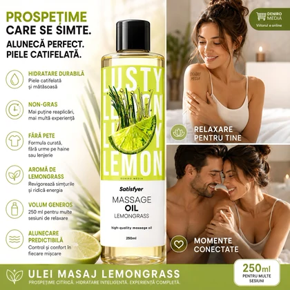 Satisfyer Ulei De Masaj Lemongrass 250 ml — Revigorant