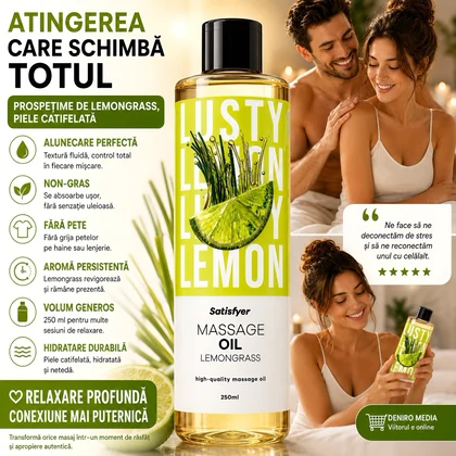 Satisfyer Ulei De Masaj Lemongrass 250 ml — Revigorant