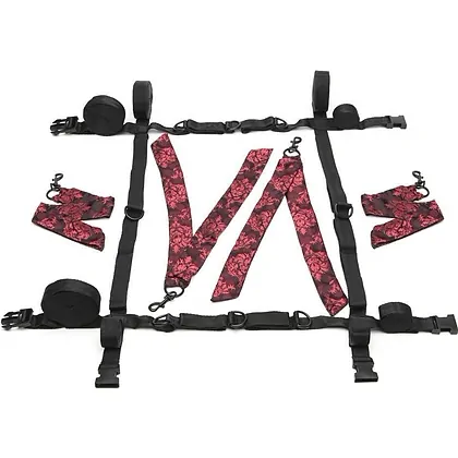 Scandal Set Imobilizare Pat 8 Puncte – Negru CalExotics