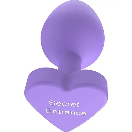 ToyJoy Secret Heart Plug Anal Din silicon 8 cm Bază Inimă Mov