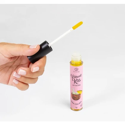 Secret Play Vibrant Kiss — Gloss Pina Colada cu Vibrații