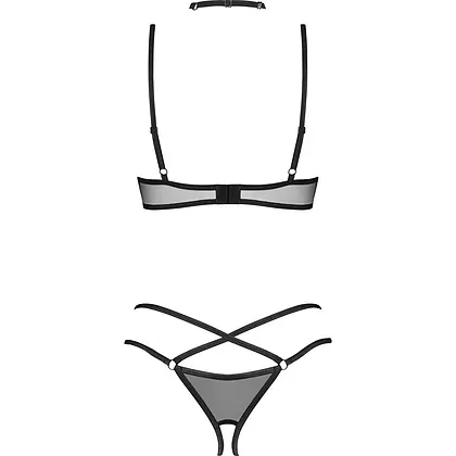 Set 3 Piese Obsessive Donarella Negru XS-S