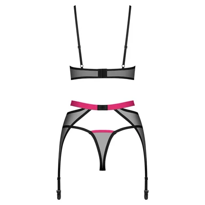 Set 3 Piese Obsessive Novenes Negru XS-S