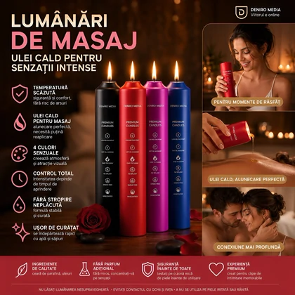 Set 4 Lumânări De Masaj De Diferite Culori