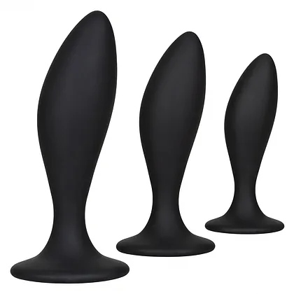 Set Anal Plug Silicone CalExotics Negru