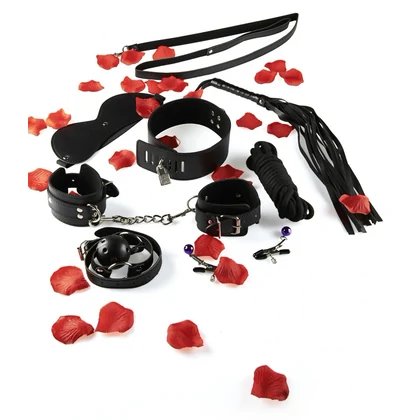 Set Bondage pentru Explorare BDSM cu Accesorii Negru