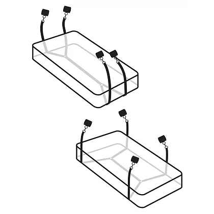 Set Cătușe Fetish Wraparound Mattress Negru
