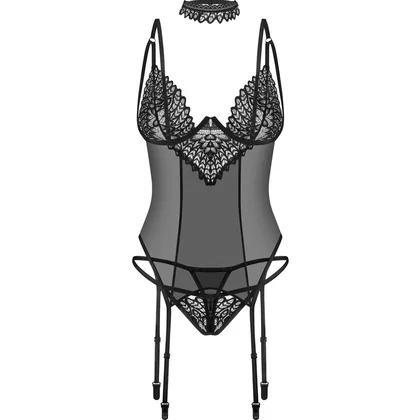 Set Corset Obsessive Donarella Negru XL-2XL
