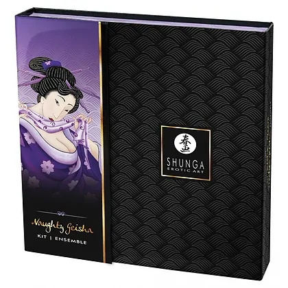 Set Creme Și Vibrator Naughty Geisha Negru