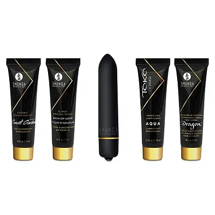 Set Creme Si Vibrator Naughty Geisha Negru