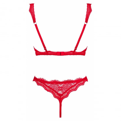 Set Decupat Obsessive Bergamore Roșu XS-S