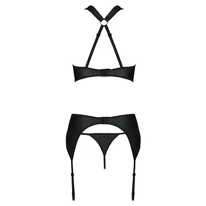 Set Din Piele Passion Amanda Negru S-M