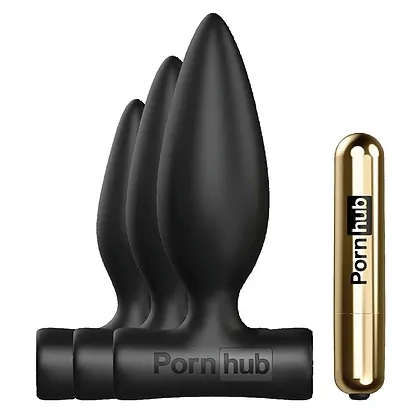 Set Dopuri Anale Cu Vibrații Negru