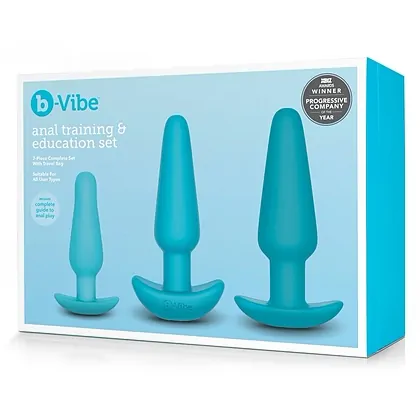 Set Educational Anal Plug B-Vibe Turcoaz