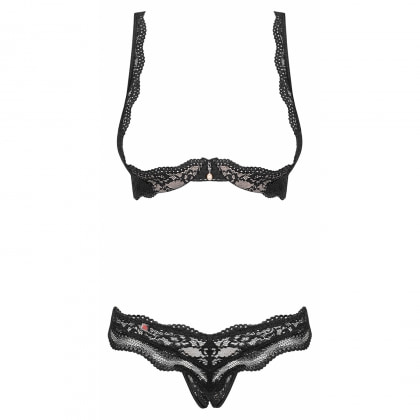 Set Decupat Obsessive Luvae Negru S-M