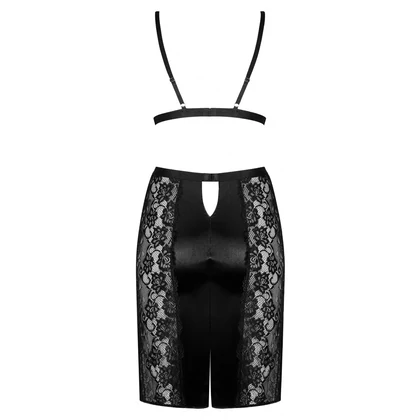 Set Fustă Și Sutien Obsessive Blanita Negru S-M