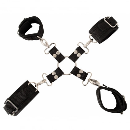 Set Cătușe Heavy Duty pentru Mâini și Glezne Negru
