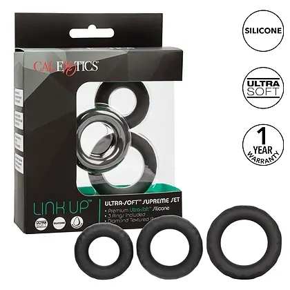Set Inele Link Up Ultra Soft Supreme Negru