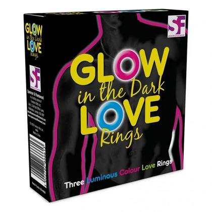 Set Inele Love Glow In The Dark Multicolor