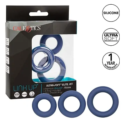 Set Inele Penis Link Up Ultra Soft Elite Albastru