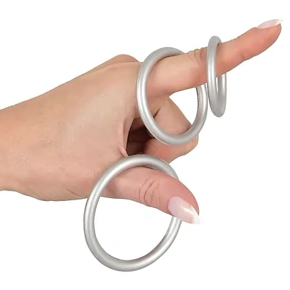 Set Inele Penis Metallic Argintiu