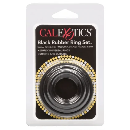 Set Inele Penis Rubber Negru