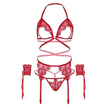 Set Leg Avenue Open Renata Roșu XS-L