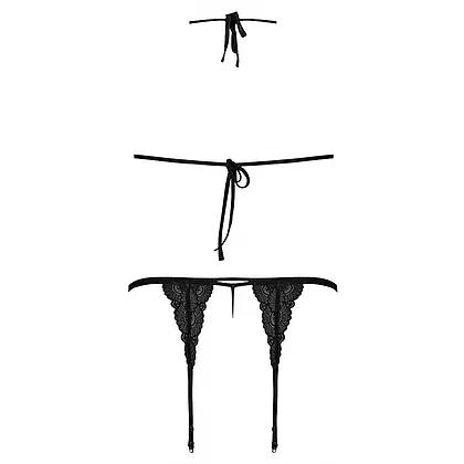 Set Magic Silk Peek-a-Boo Negru L-XL