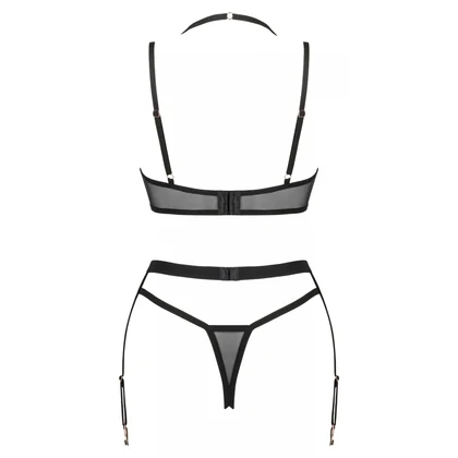 Set Obsessive 3 Piese Selinne Negru XS-S