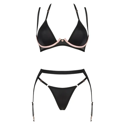 Set Obsessive 3 Piese Selinne Negru XS-S