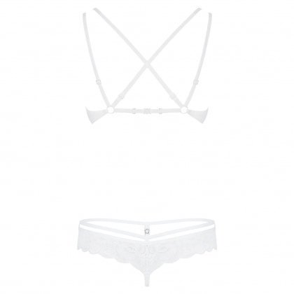 Set Obsessive 860-SET Alb L-XL