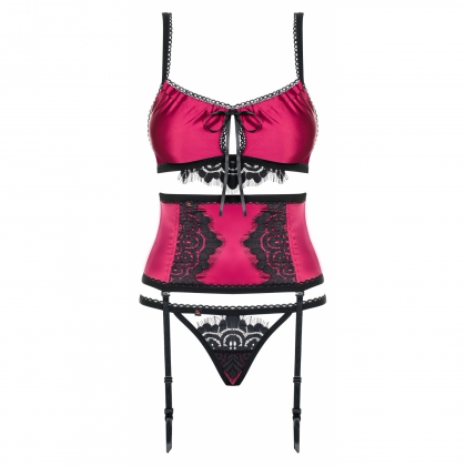 Set Obsessive 861-SEG Fuchsia S-M