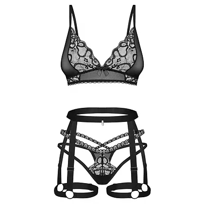 Set Obsessive Blomentis Negru XS-S