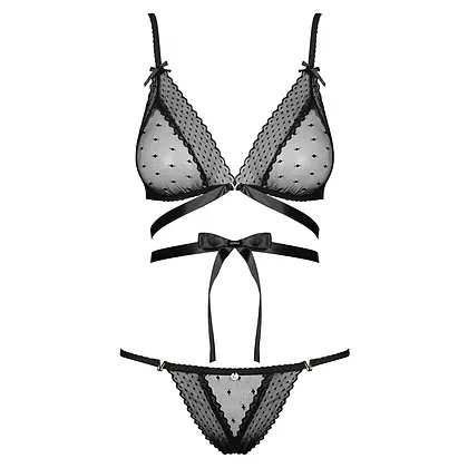 Set Obsessive Bowessa Negru S-M